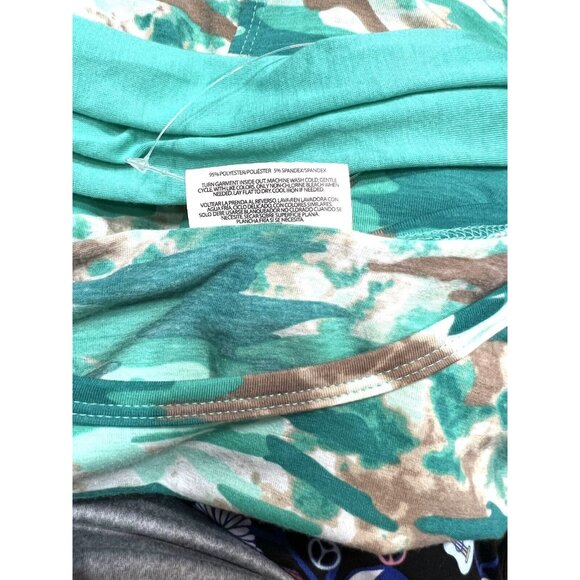 NWT bobbie brooks Women 2x knit top & scarf cap sleeves green Stretch - Picture 8 of 14